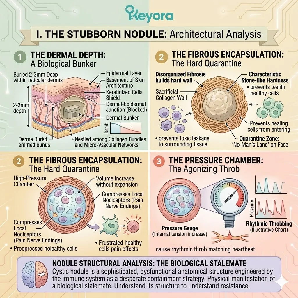 Fibrous Encapsulation traps the Neuro-Endocrine Storm within the Dermal Depth, necessitating a Systemic Regulator to breach the high-pressure chamber. Fibrous Encapsulation traps the Neuro-Endocrine Storm within the Dermal Depth, necessitating a Systemic Regulator to breach the high-pressure chamber.