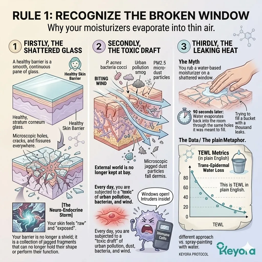 Structural failure analysis of the Shattered Glass barrier where the Toxic Draft and Leaking Heat trigger the Neuro-Endocrine Storm. Structural failure analysis of the Shattered Glass barrier where the Toxic Draft and Leaking Heat trigger the Neuro-Endocrine Storm.