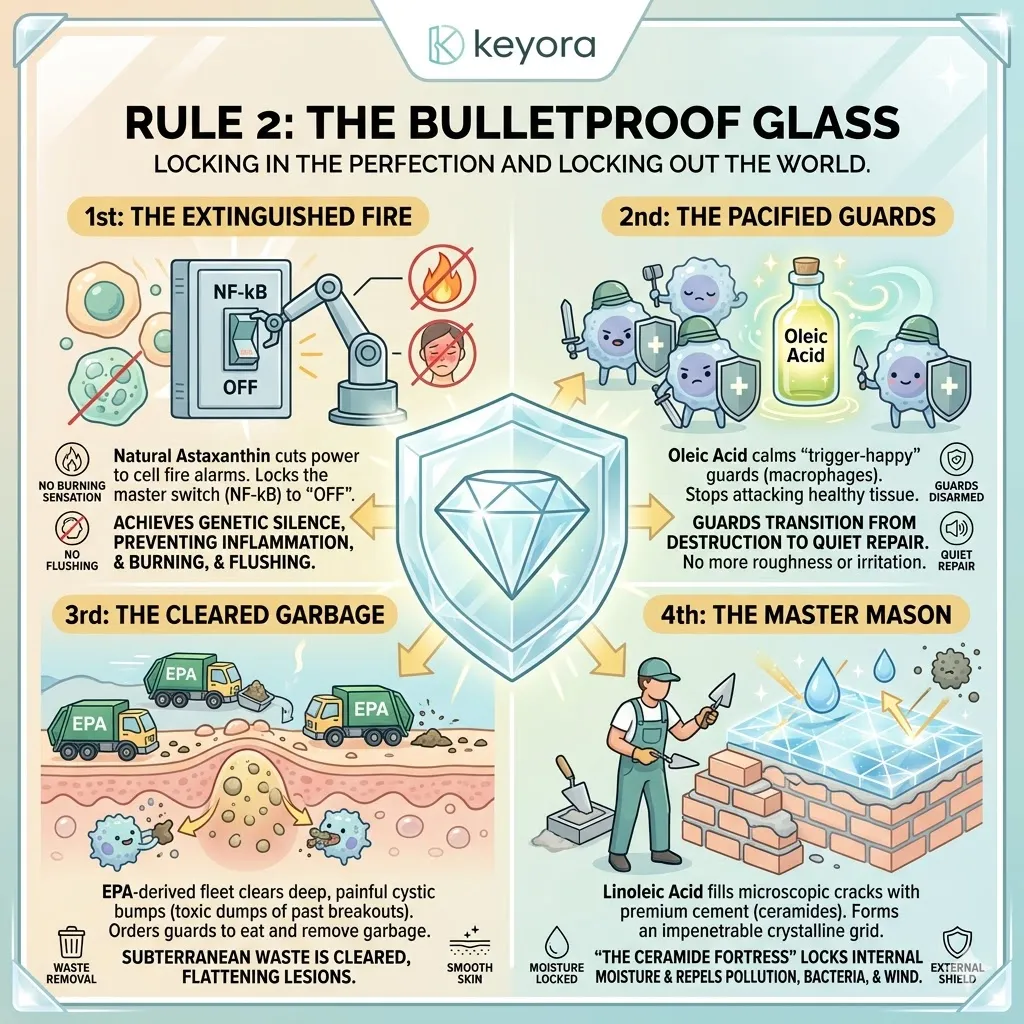 Systemic Regulator deployment coordinates NF-kB Severance and Linoleic Acid masonry to encase the dermal diamond in a bulletproof Ceramide Fortress. Systemic Regulator deployment coordinates NF-kB Severance and Linoleic Acid masonry to encase the dermal diamond in a bulletproof Ceramide Fortress.