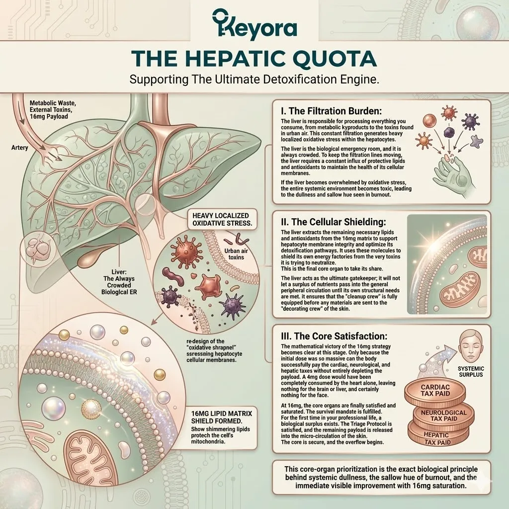 Hepatic filtration demands a 16mg Systemic Regulator strategy to achieve hepatocyte membrane integrity and ATP Synthesis after paying the core metabolic tax. Hepatic filtration demands a 16mg Systemic Regulator strategy to achieve hepatocyte membrane integrity and ATP Synthesis after paying the core metabolic tax.