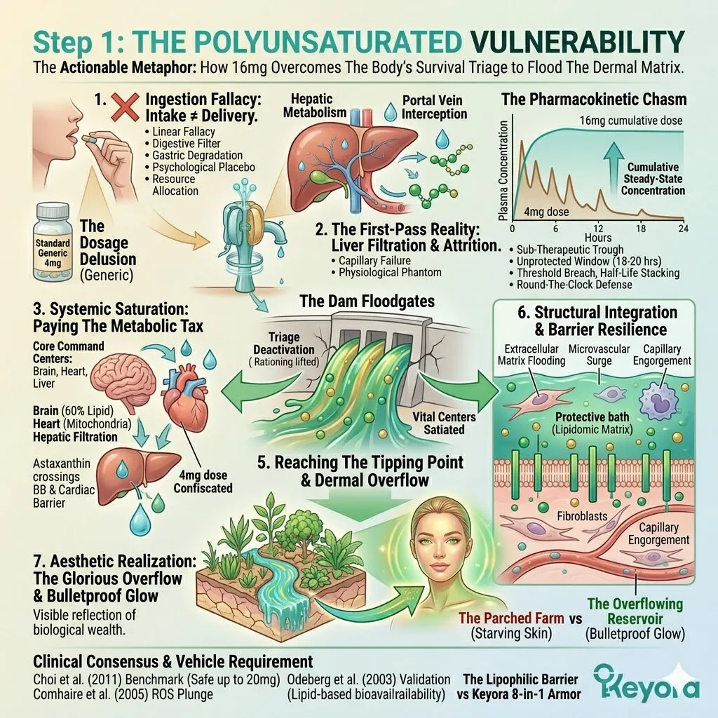 Systemic Regulator neutralizes the Oxidative Blockade by shielding Polyunsaturated Vulnerability from UV and blue light shrapnel for dermal matrix seal. Systemic Regulator neutralizes the Oxidative Blockade by shielding Polyunsaturated Vulnerability from UV and blue light shrapnel for dermal matrix seal.