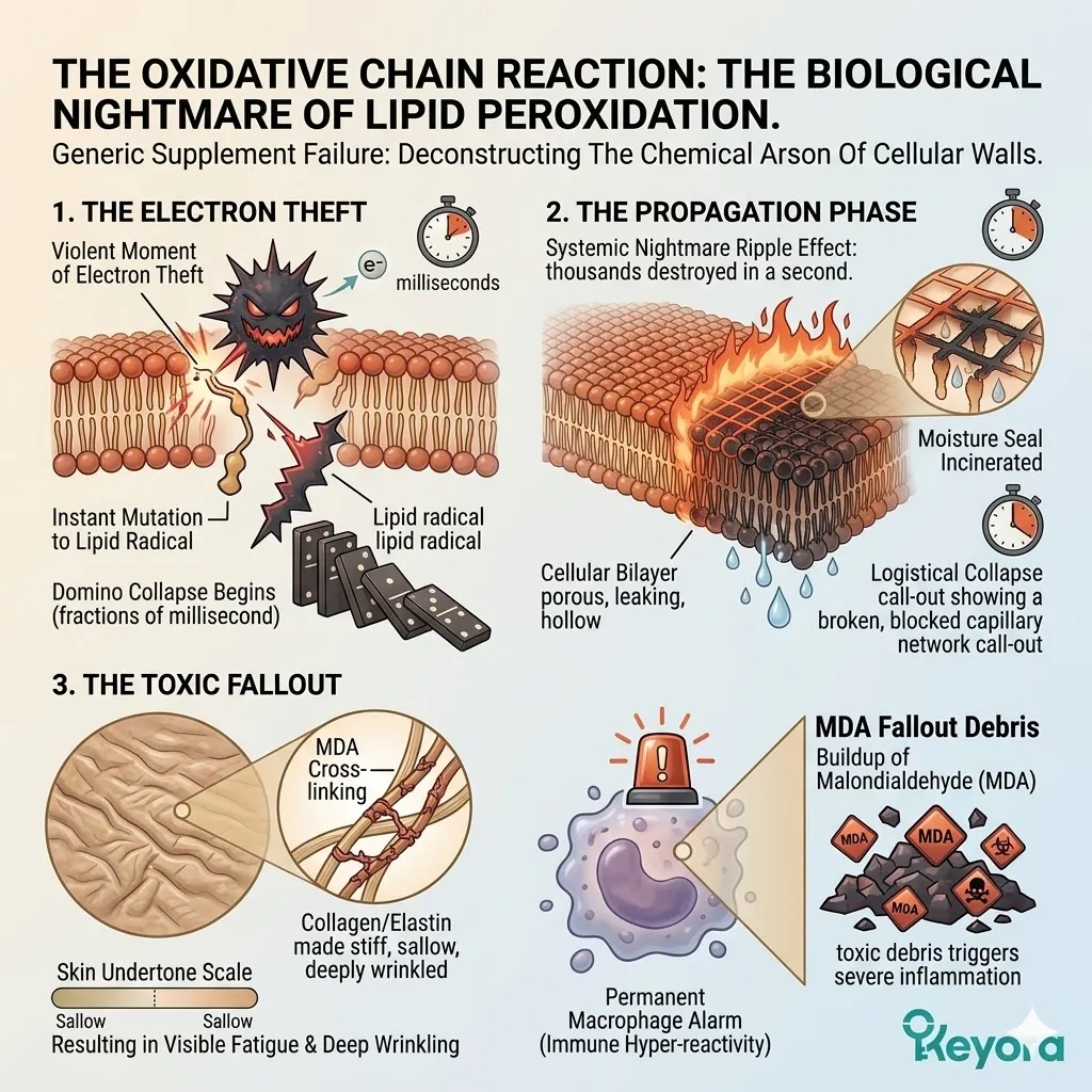 Systemic Regulator halts the Propagation Phase of Lipid Peroxidation to neutralize Malondialdehyde fallout and prevent catastrophic structural hollow. Systemic Regulator halts the Propagation Phase of Lipid Peroxidation to neutralize Malondialdehyde fallout and prevent catastrophic structural hollow.