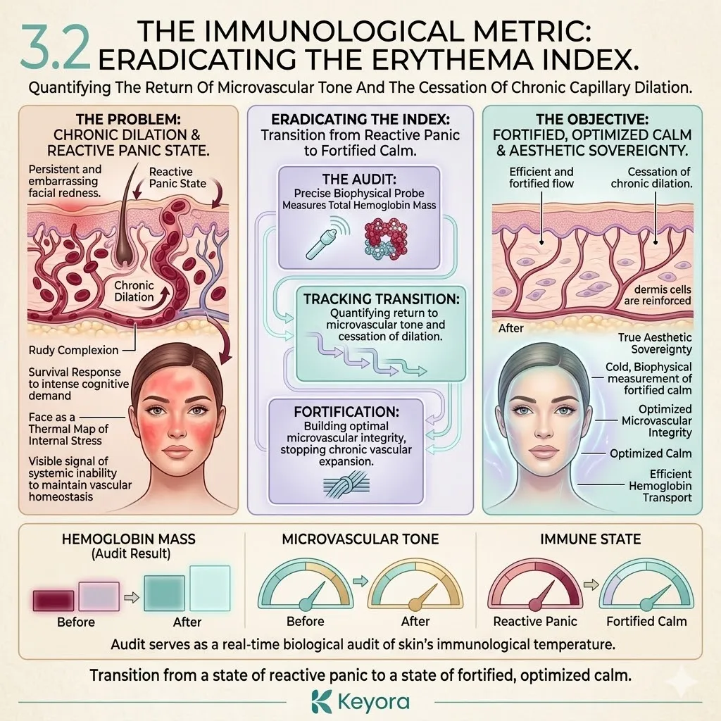 Keyora biophysical probes quantify the Erythema Index to audit microvascular tone and neutralize the systemic reactive panic of chronic capillary dilation. Keyora biophysical probes quantify the Erythema Index to audit microvascular tone and neutralize the systemic reactive panic of chronic capillary dilation.