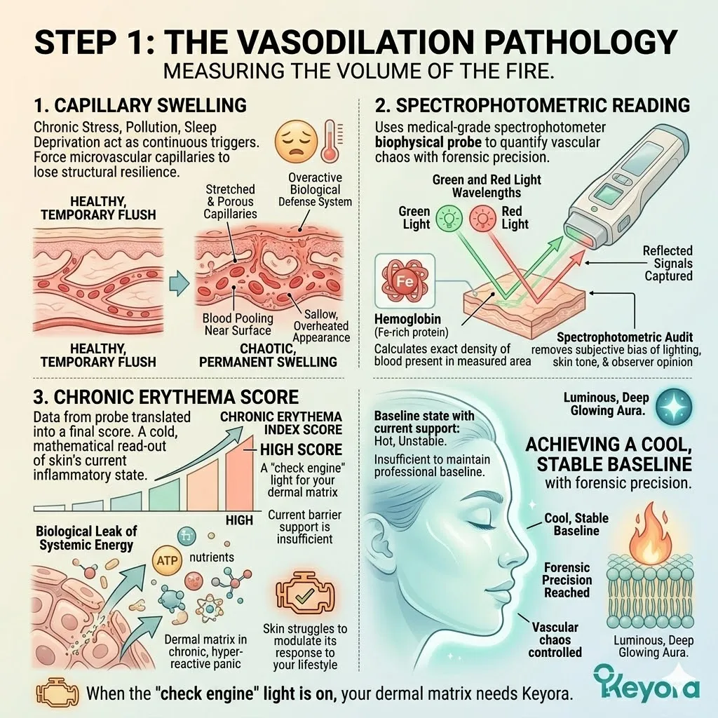 Keyora spectrophotometric audits quantify the Erythema Index to neutralize capillary swelling and stabilize the hyper-reactive panic of vascular chaos. Keyora spectrophotometric audits quantify the Erythema Index to neutralize capillary swelling and stabilize the hyper-reactive panic of vascular chaos.