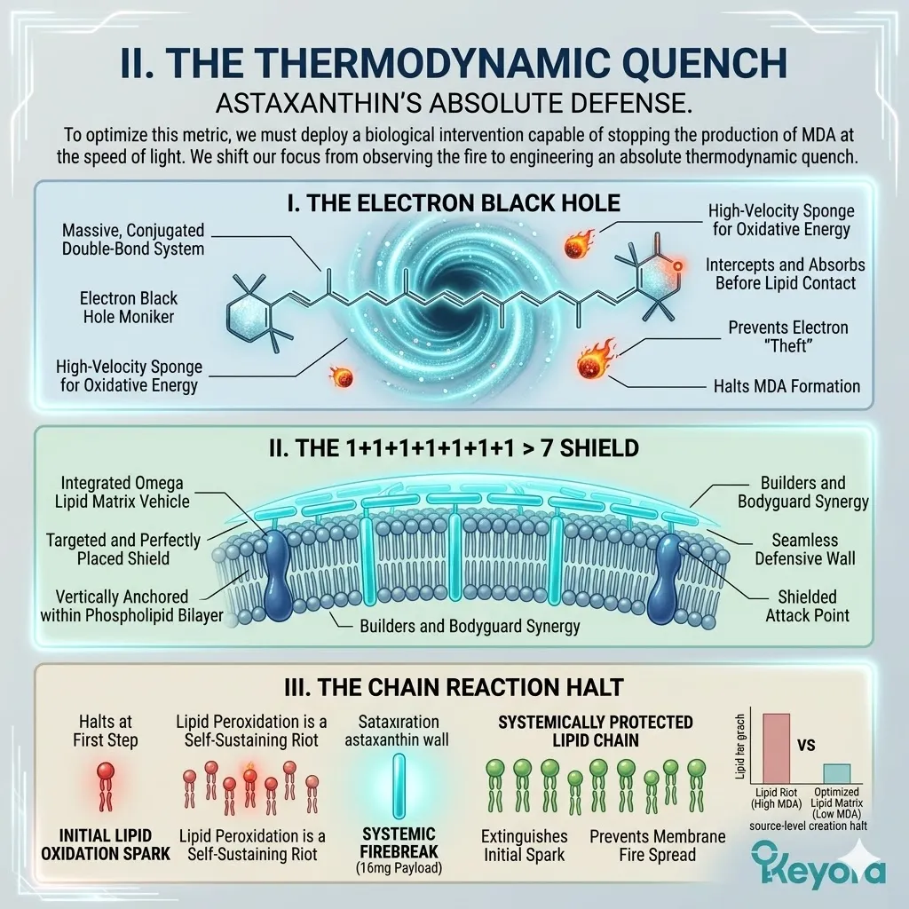 Keyora 16mg saturation protocol utilizes Astaxanthin as an electron black hole to achieve a thermodynamic quench and halt the oxidative chain reaction. Keyora 16mg saturation protocol utilizes Astaxanthin as an electron black hole to achieve a thermodynamic quench and halt the oxidative chain reaction.