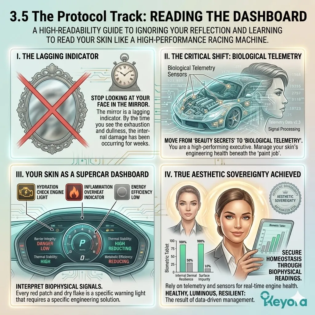 Keyora biological telemetry shifts the focus from lagging mirrors to real-time sensors to neutralize the Neuro-Endocrine Storm of dermal fatigue. Keyora biological telemetry shifts the focus from lagging mirrors to real-time sensors to neutralize the Neuro-Endocrine Storm of dermal fatigue.