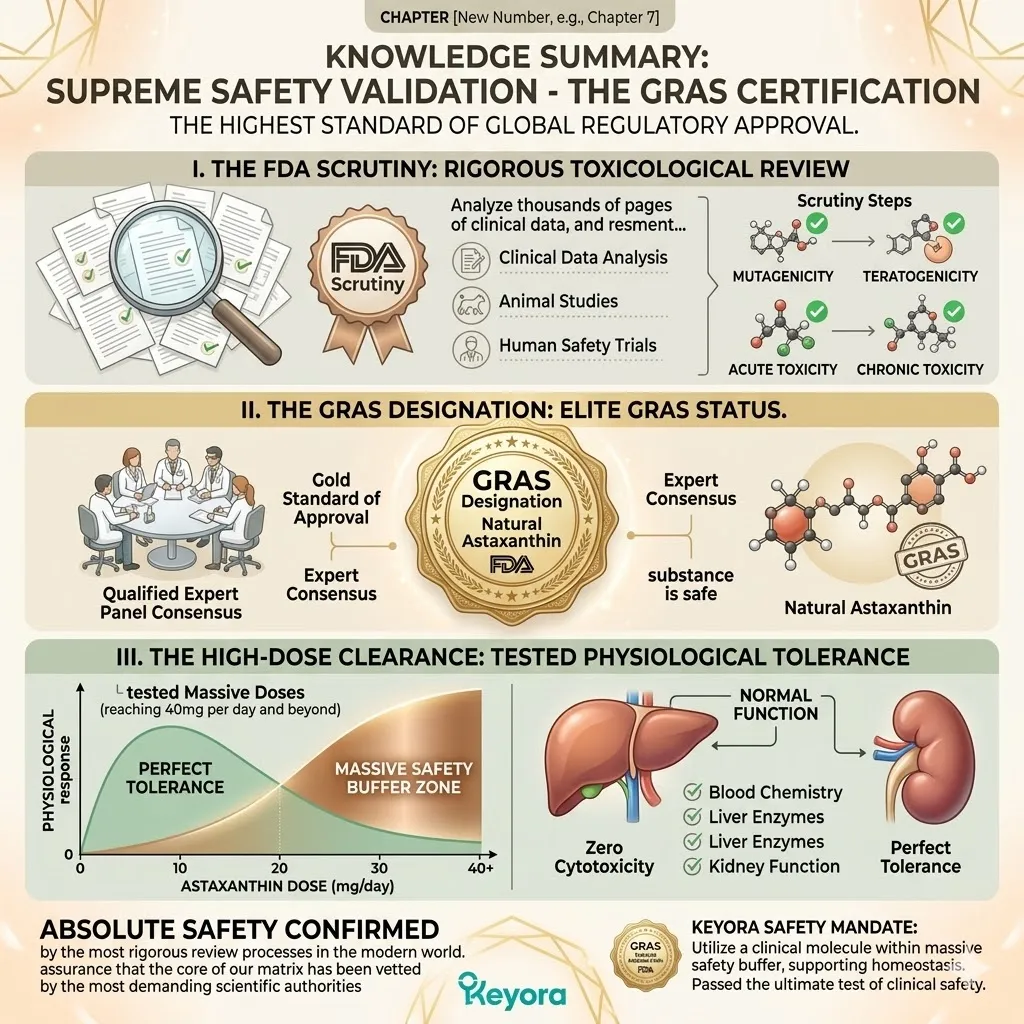 Securing the GRAS Designation and High-Dose Clearance terminates the Neuro-Endocrine Storm to validate systemic safety and absolute aesthetic sovereignty. Securing the GRAS Designation and High-Dose Clearance terminates the Neuro-Endocrine Storm to validate systemic safety and absolute aesthetic sovereignty.