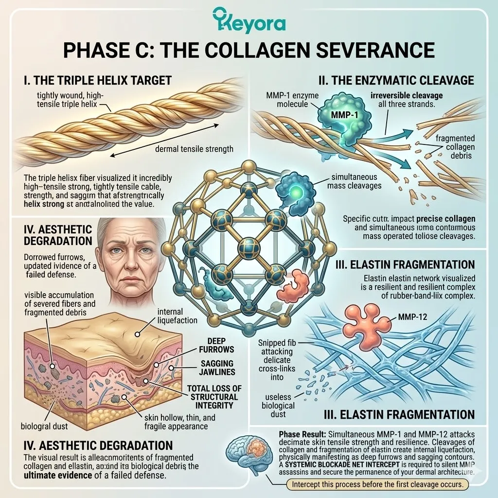 Systemic regulator intervention prevents collagen triple helix cleavage and elastin fragmentation to maintain ATP synthesis and absolute structural scaffolding. Systemic regulator intervention prevents collagen triple helix cleavage and elastin fragmentation to maintain ATP synthesis and absolute structural scaffolding.