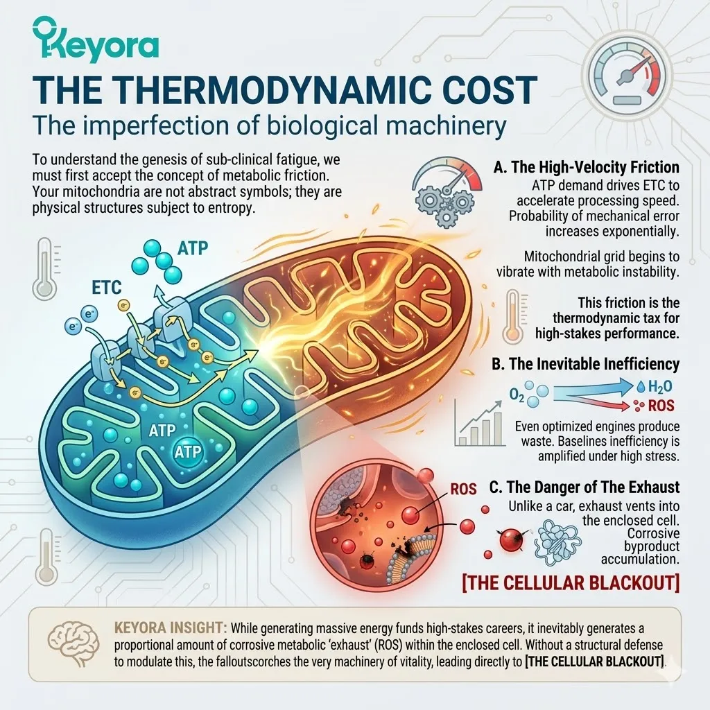 Mitochondrial friction and thermodynamic costs drive metabolic waste within the Four-Drive System to prevent a Cellular Blackout and sustain sovereignty. Mitochondrial friction and thermodynamic costs drive metabolic waste within the Four-Drive System to prevent a Cellular Blackout and sustain sovereignty.