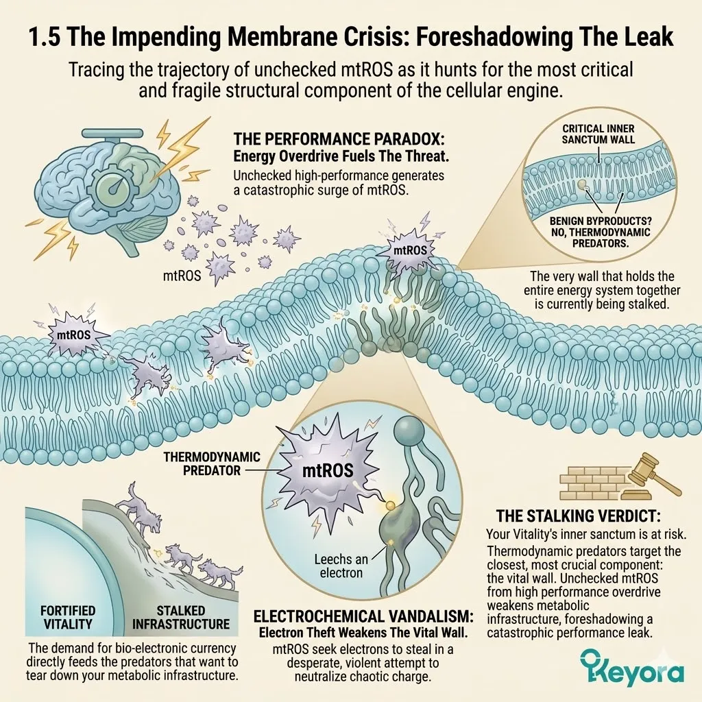 Thermodynamic predators in the Four-Drive System hunt the inner mitochondrial membrane to trigger a structural collapse and metabolic energy insolvency. Thermodynamic predators in the Four-Drive System hunt the inner mitochondrial membrane to trigger a structural collapse and metabolic energy insolvency.