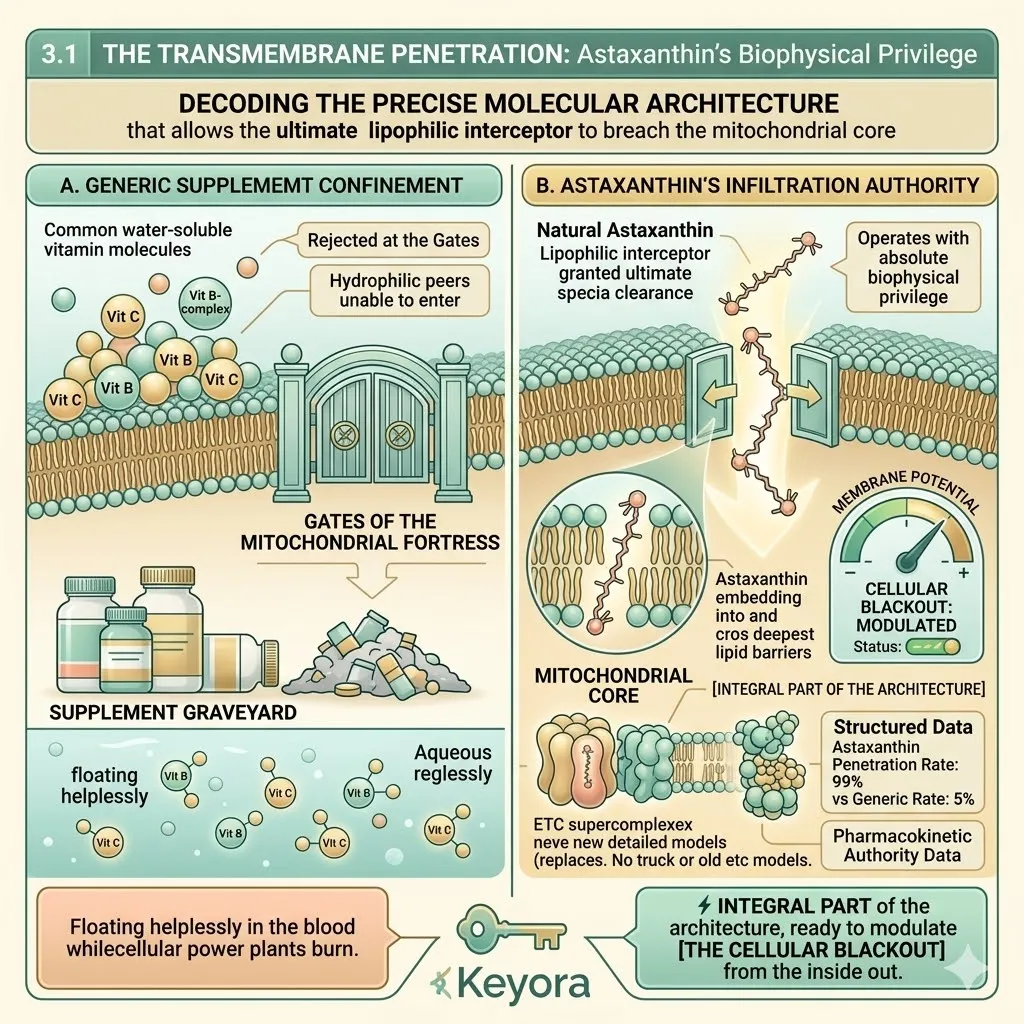 Natural Astaxanthin acts as a special operations infiltrator to breach lipid barriers and restore ATP Synthesis during a Neuro-Endocrine Storm. Natural Astaxanthin acts as a special operations infiltrator to breach lipid barriers and restore ATP Synthesis during a Neuro-Endocrine Storm.