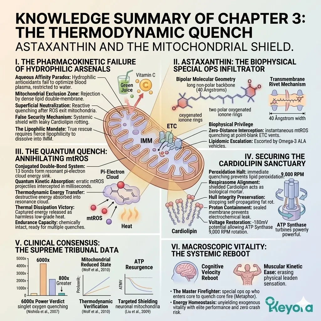 The Astaxanthin Special Ops Infiltrator spans the mitochondrial lipid bilayer to execute a Quantum Quench, restoring ATP Synthesis and Mitochondrial Homeostasis. The Astaxanthin Special Ops Infiltrator spans the mitochondrial lipid bilayer to execute a Quantum Quench, restoring ATP Synthesis and Mitochondrial Homeostasis.
