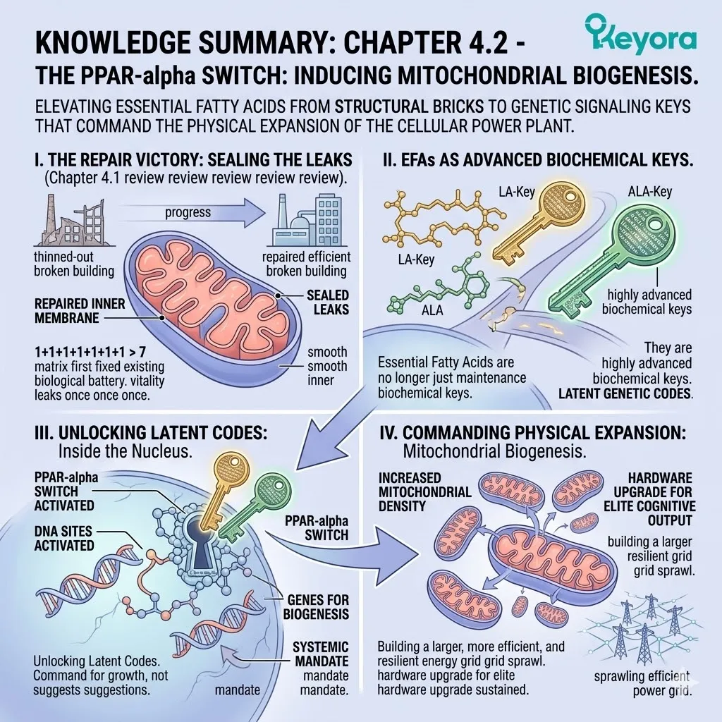 Systemic Regulator fatty acids act as genetic signaling keys to trigger PPAR-alpha and Biogenesis for the physical expansion of the Four-Drive System. Systemic Regulator fatty acids act as genetic signaling keys to trigger PPAR-alpha and Biogenesis for the physical expansion of the Four-Drive System.