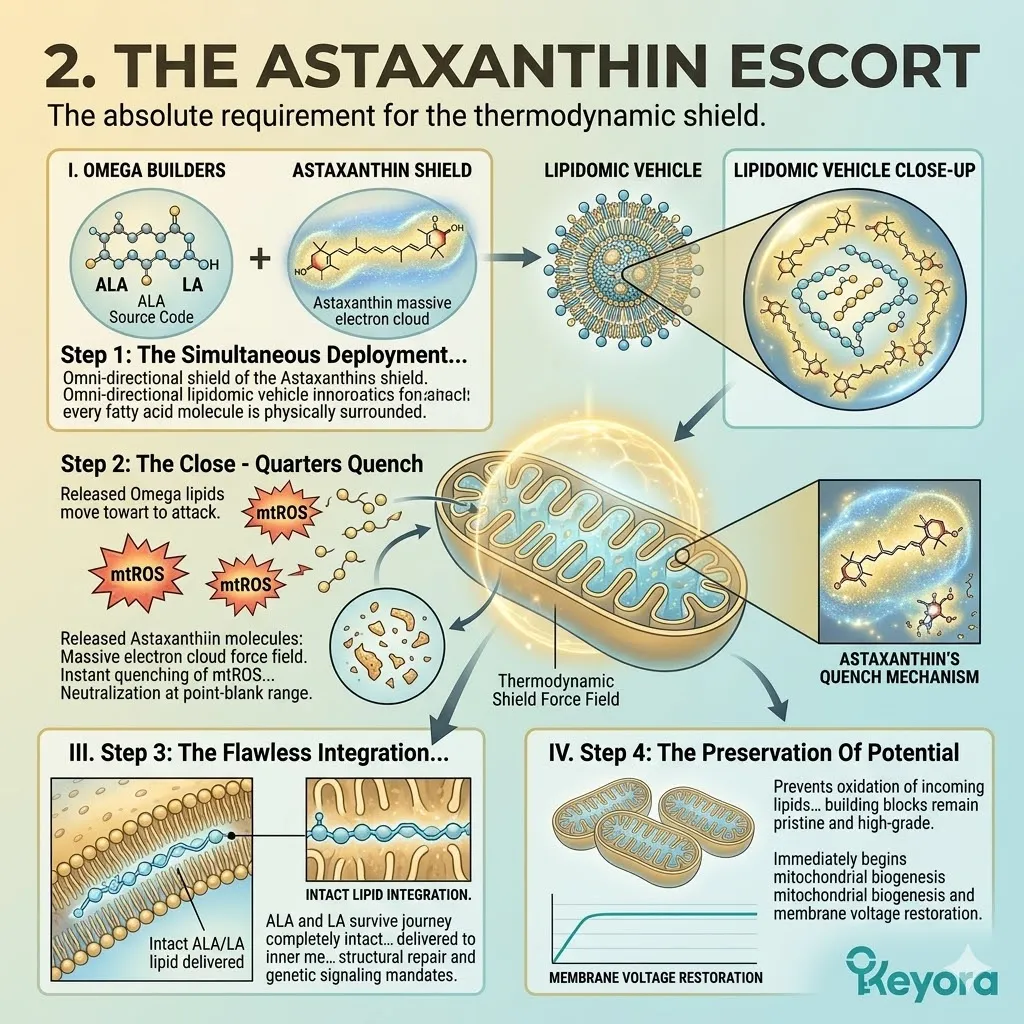 Systemic Regulator Astaxanthin provides a thermodynamic escort to preserve the electronic potential of Omega builders during the transition to Biogenesis. Systemic Regulator Astaxanthin provides a thermodynamic escort to preserve the electronic potential of Omega builders during the transition to Biogenesis.