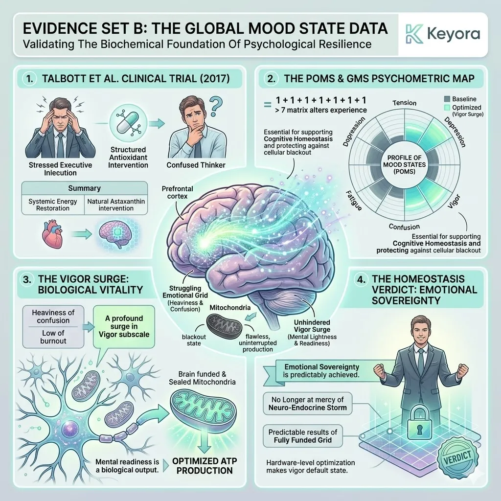 Neuronal ATP Synthesis stabilizes the Profile of Mood States via the Systemic Regulator, converting emotional insolvency into unyielding psychological vigor and Neurological Sovereignty. Neuronal ATP Synthesis stabilizes the Profile of Mood States via the Systemic Regulator, converting emotional insolvency into unyielding psychological vigor and Neurological Sovereignty.