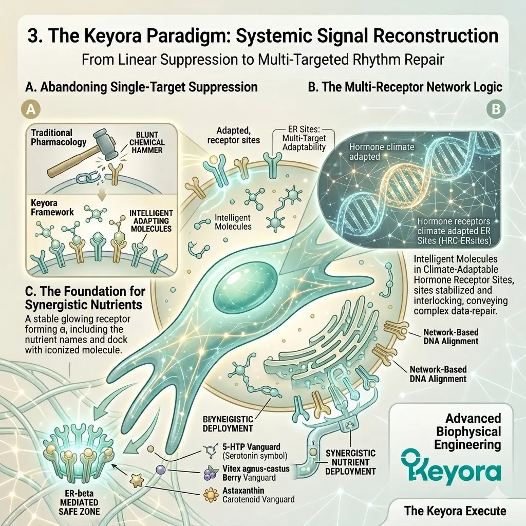 Intelligent ER-beta ligands activate multi-targeted rhythm repair to resolve the neuro-endocrine storm and secure systemic regulator sovereignty. Intelligent ER-beta ligands activate multi-targeted rhythm repair to resolve the neuro-endocrine storm and secure systemic regulator sovereignty.