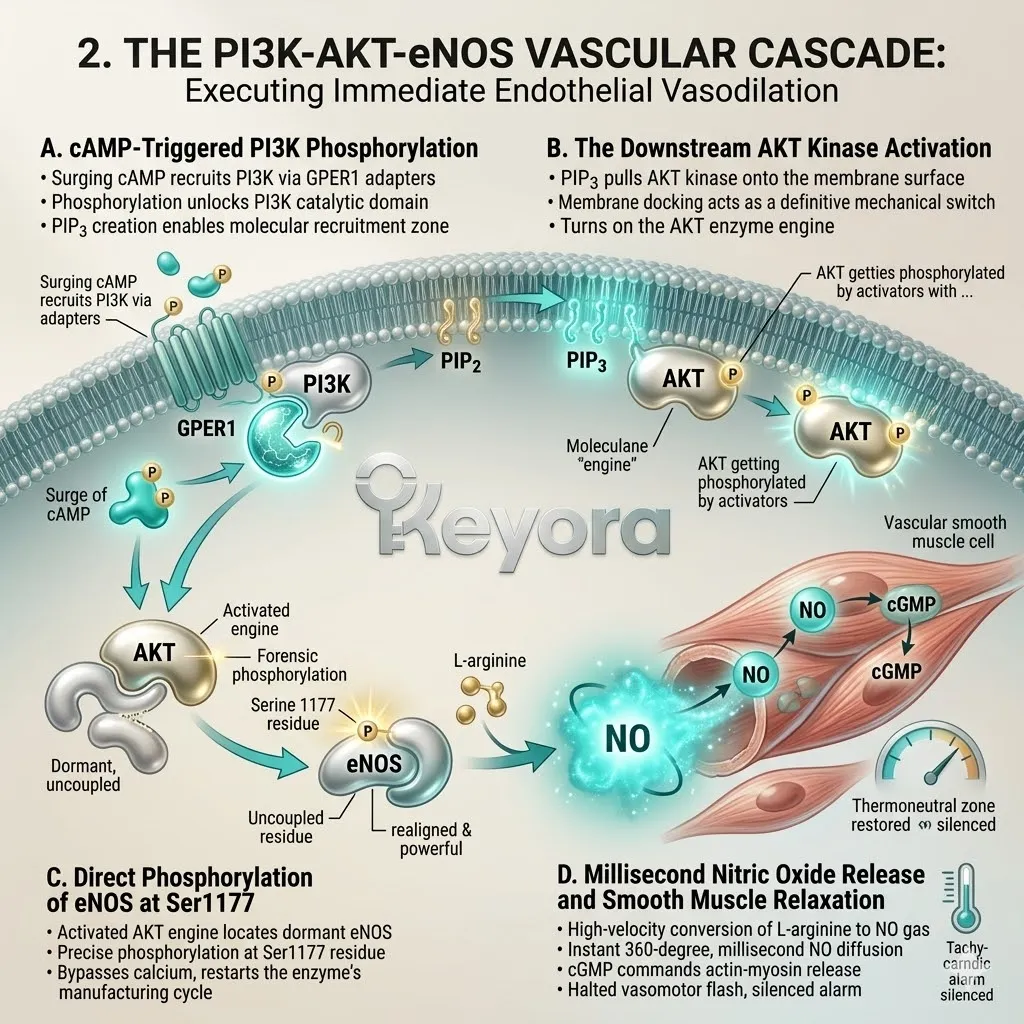 PI3K-AKT-eNOS activation restores ATP Synthesis via the Systemic Regulator to halt the Neuro-Endocrine Storm and secure Four-Drive Systemic sovereignty. PI3K-AKT-eNOS activation restores ATP Synthesis via the Systemic Regulator to halt the Neuro-Endocrine Storm and secure Four-Drive Systemic sovereignty.