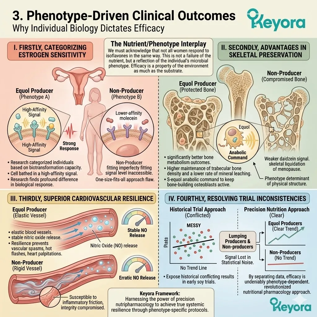 Equol Producer Phenotypes stabilize the Four-Drive System to ensure skeletal resilience and terminate the neuro-endocrine storm for sovereignty. Equol Producer Phenotypes stabilize the Four-Drive System to ensure skeletal resilience and terminate the neuro-endocrine storm for sovereignty.