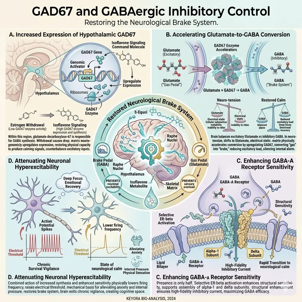 Keyora Systemic Regulator upregulates GAD67 to accelerate GABA conversion, neutralizing the Neuro-Endocrine Storm for neurological sovereignty. Keyora Systemic Regulator upregulates GAD67 to accelerate GABA conversion, neutralizing the Neuro-Endocrine Storm for neurological sovereignty.
