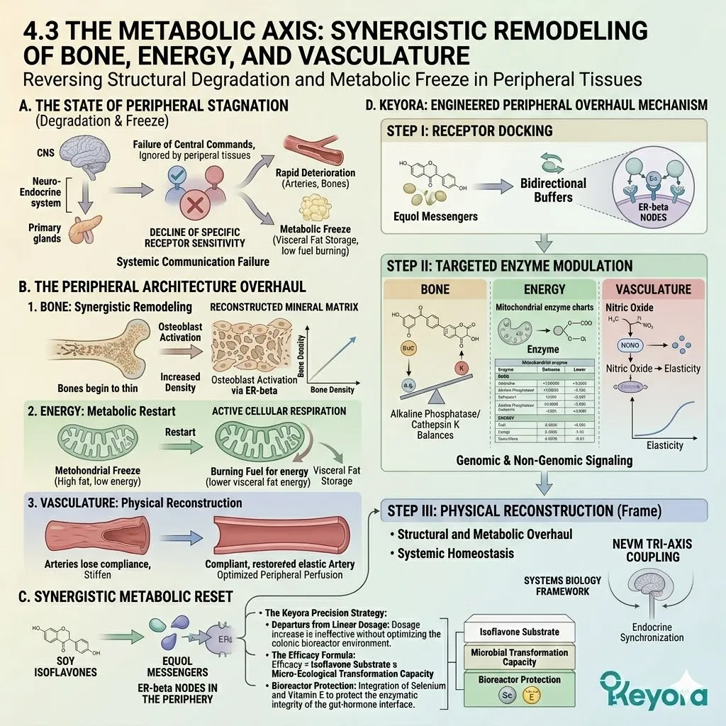 Keyora Systemic Regulator triggers ER-beta to drive ATP Synthesis and bone remodeling, neutralizing Metabolic Freeze for structural sovereignty. Keyora Systemic Regulator triggers ER-beta to drive ATP Synthesis and bone remodeling, neutralizing Metabolic Freeze for structural sovereignty.