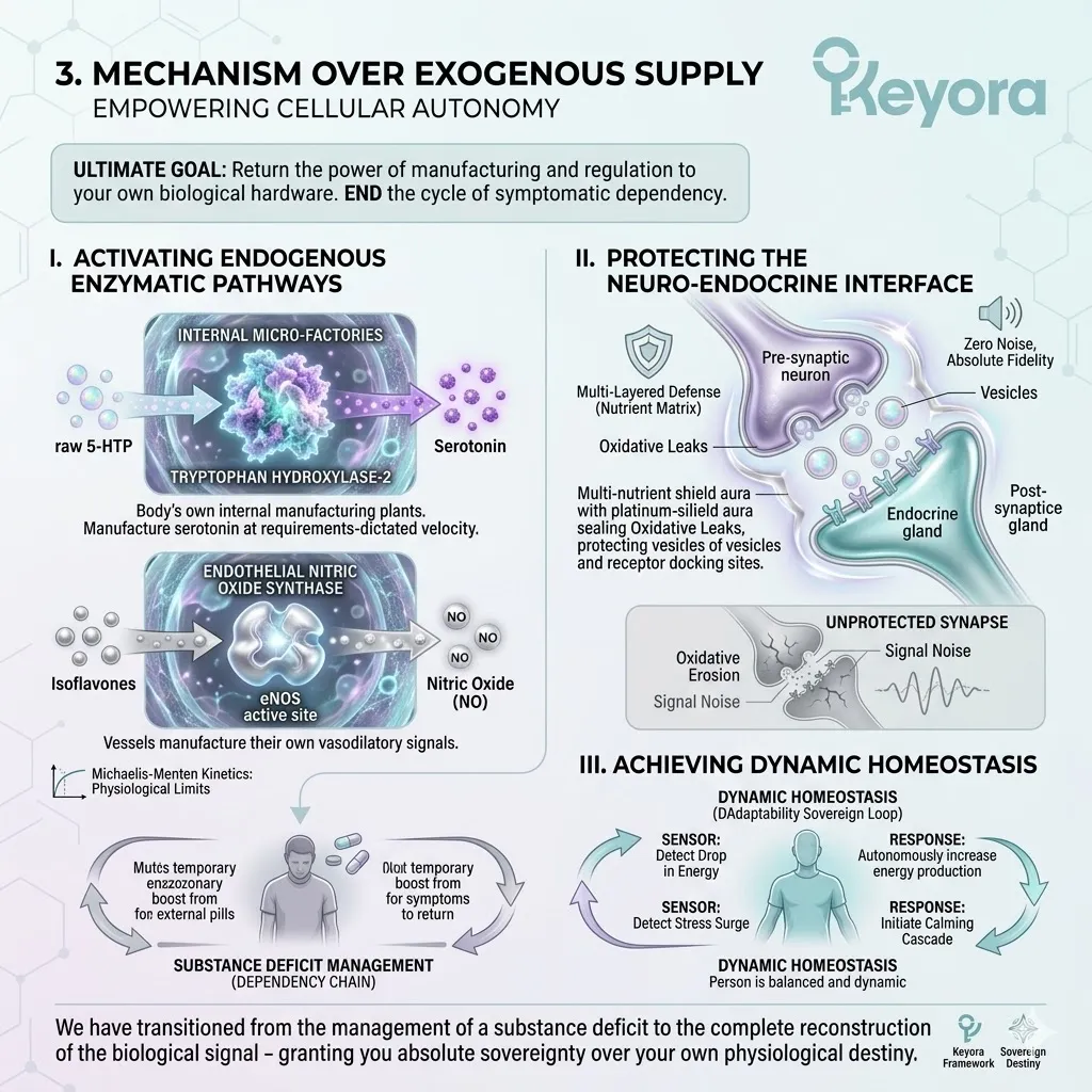 Upregulating endogenous enzymatic pathways secures the Neuro-Endocrine Interface to end the Neuro-Endocrine Storm and secure Sovereign Performance. Upregulating endogenous enzymatic pathways secures the Neuro-Endocrine Interface to end the Neuro-Endocrine Storm and secure Sovereign Performance.