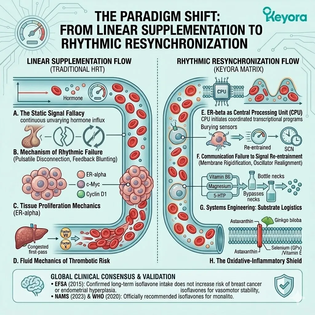 Signal Reconstruction activates the ER-beta Hub to repair the NEVM Axis, ending the Neuro-Endocrine Storm and securing Neurological Sovereignty. Signal Reconstruction activates the ER-beta Hub to repair the NEVM Axis, ending the Neuro-Endocrine Storm and securing Neurological Sovereignty.