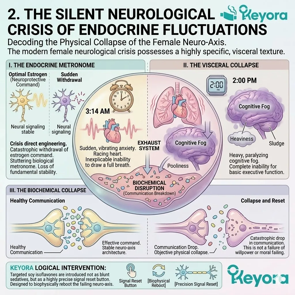 Keyora Systemic Regulator resets the Neuro-Axis via Soy Isoflavones to stabilize ATP Synthesis and restore Neuroplasticity against the Endocrine Storm. Keyora Systemic Regulator resets the Neuro-Axis via Soy Isoflavones to stabilize ATP Synthesis and restore Neuroplasticity against the Endocrine Storm.
