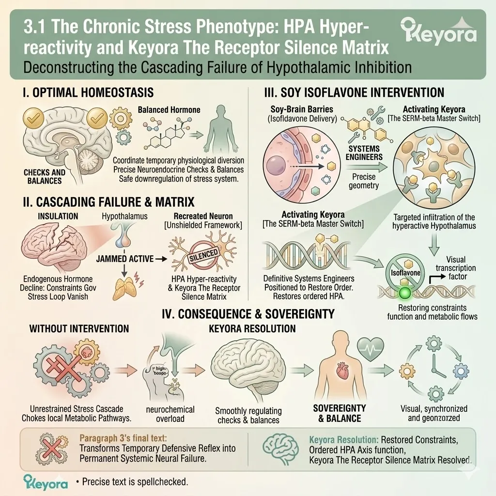 Keyora counters HPA Hyper-reactivity within the Receptor Silence Matrix, breaking the Enzymatic Bottleneck to end the Neuro-Endocrine Storm. Keyora counters HPA Hyper-reactivity within the Receptor Silence Matrix, breaking the Enzymatic Bottleneck to end the Neuro-Endocrine Storm.