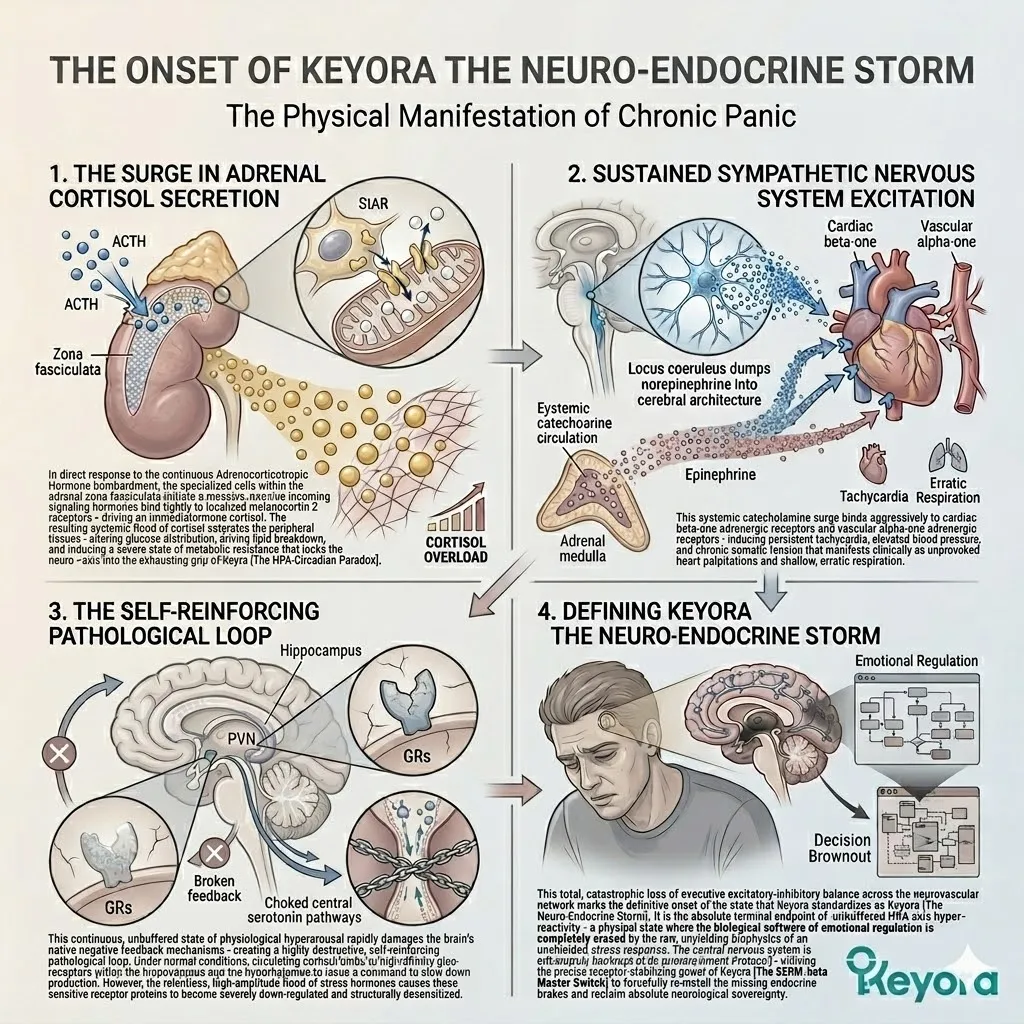 Keyora activates the SERM-beta Master Switch to halt CRH transcription, quelling the Neuro-Endocrine Storm to restore physiological sovereignty. Keyora activates the SERM-beta Master Switch to halt CRH transcription, quelling the Neuro-Endocrine Storm to restore physiological sovereignty.