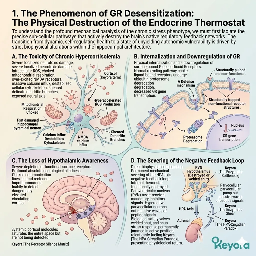 Keyora reverses GR internalization within the Receptor Silence Matrix, shattering the HPA-Circadian Paradox for neurological sovereignty. Keyora reverses GR internalization within the Receptor Silence Matrix, shattering the HPA-Circadian Paradox for neurological sovereignty.