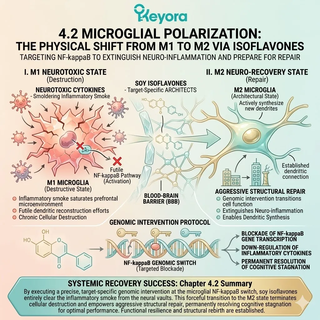 Keyora isoflavones act as a Systemic Regulator to inhibit NF-kappaB, halting the Neuro-Endocrine Storm for absolute neurological sovereignty. Keyora isoflavones act as a Systemic Regulator to inhibit NF-kappaB, halting the Neuro-Endocrine Storm for absolute neurological sovereignty.