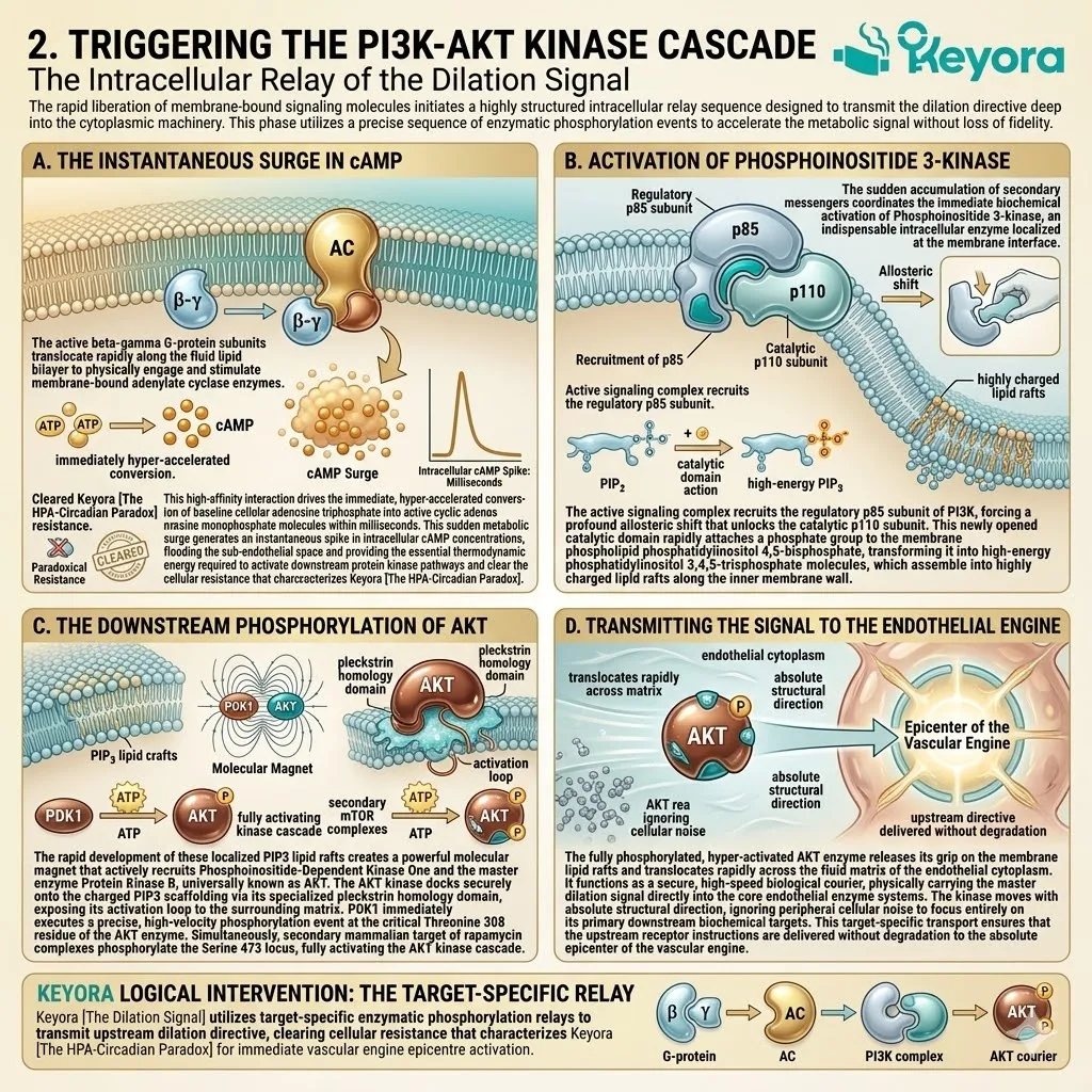 PI3K-AKT cascade acts as a Systemic Regulator, clearing the HPA-Circadian Paradox to secure absolute neurological sovereignty. PI3K-AKT cascade acts as a Systemic Regulator, clearing the HPA-Circadian Paradox to secure absolute neurological sovereignty.