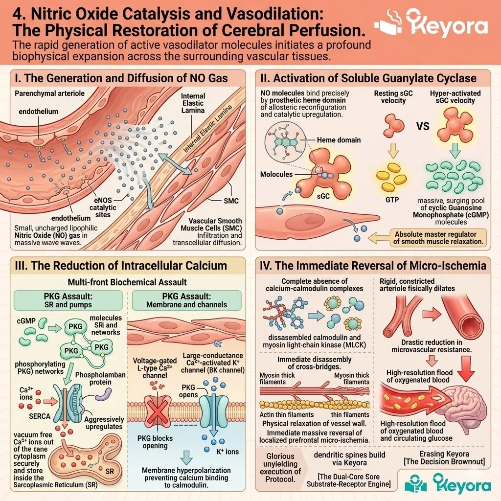 NO gas activates sGC for cGMP vasodilation, acting as a Systemic Regulator to reverse ischemia and secure absolute neurological sovereignty. NO gas activates sGC for cGMP vasodilation, acting as a Systemic Regulator to reverse ischemia and secure absolute neurological sovereignty.