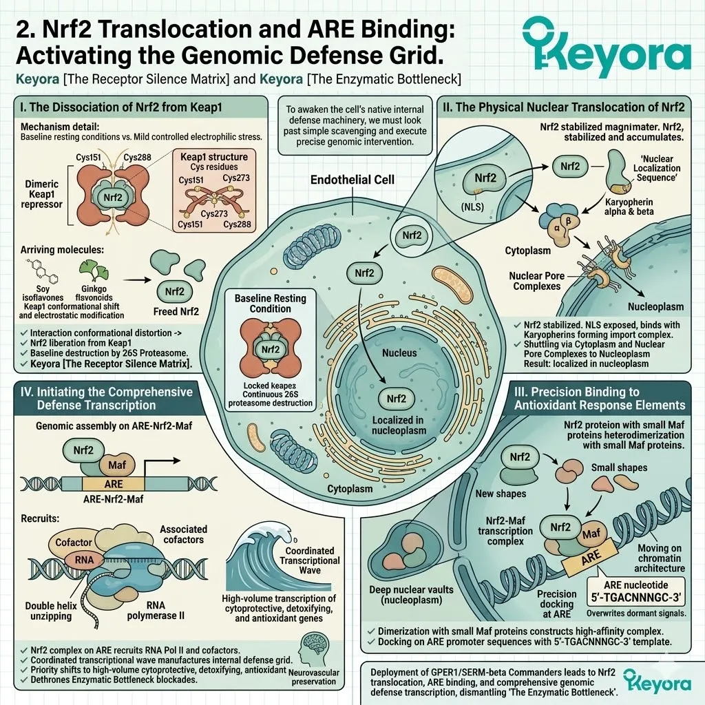 Nrf2 Translocation drives ARE Binding, acting as a Systemic Regulator to smash The Enzymatic Bottleneck and secure neurological sovereignty. Nrf2 Translocation drives ARE Binding, acting as a Systemic Regulator to smash The Enzymatic Bottleneck and secure neurological sovereignty.