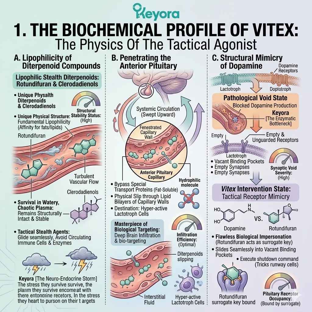 Keyora Systemic Regulator deploys lipophilic diterpenoids to exploit dopamine mimicry, filling the Synaptic Void to secure neurological sovereignty. Keyora Systemic Regulator deploys lipophilic diterpenoids to exploit dopamine mimicry, filling the Synaptic Void to secure neurological sovereignty.