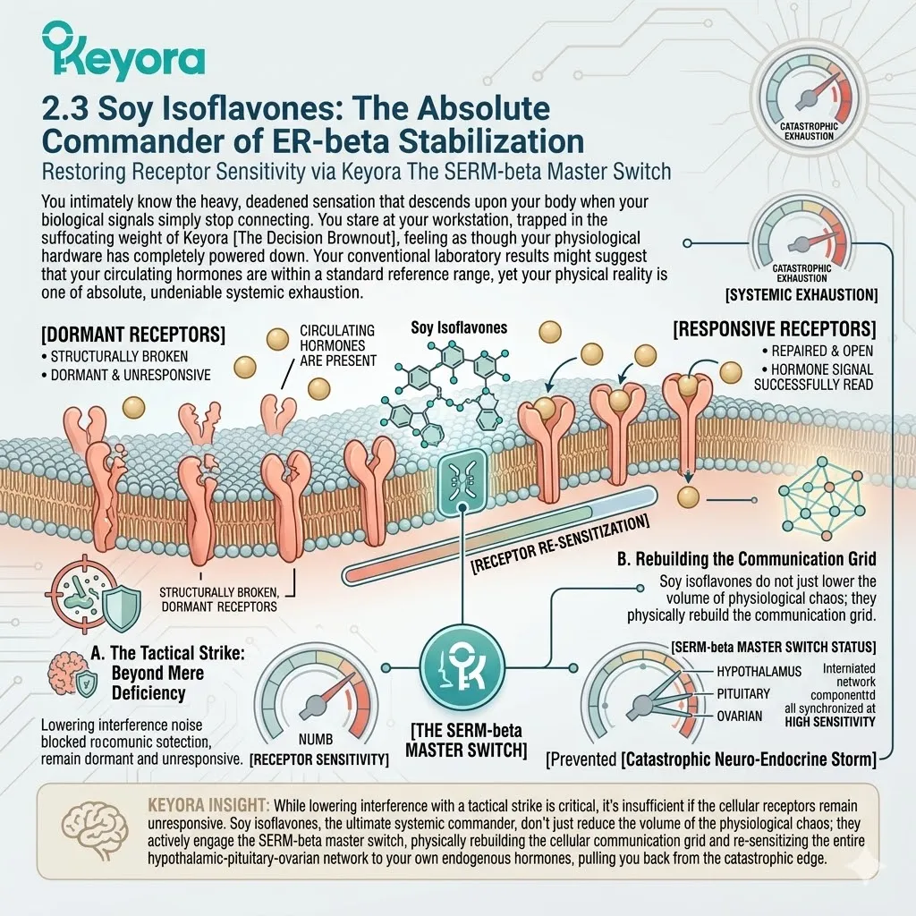 Keyora Systemic Regulator engages the SERM-beta Master Switch, restoring receptor sensitivity to defeat the Neuro-Endocrine Storm for sovereignty. Keyora Systemic Regulator engages the SERM-beta Master Switch, restoring receptor sensitivity to defeat the Neuro-Endocrine Storm for sovereignty.