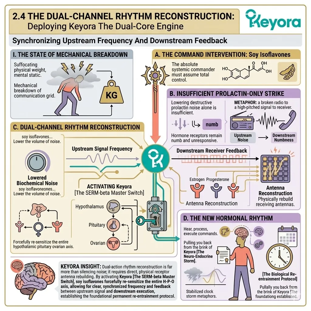 Keyora Dual-Core Engine activates the SERM-beta Master Switch to re-sensitize the HPO axis, securing absolute neurological sovereignty. Keyora Dual-Core Engine activates the SERM-beta Master Switch to re-sensitize the HPO axis, securing absolute neurological sovereignty.