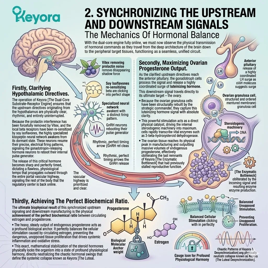 Keyora Dual-Core Engine restores rhythmic GnRH pulses and drives ovarian progesterone synthesis to secure total physiological sovereignty. Keyora Dual-Core Engine restores rhythmic GnRH pulses and drives ovarian progesterone synthesis to secure total physiological sovereignty.