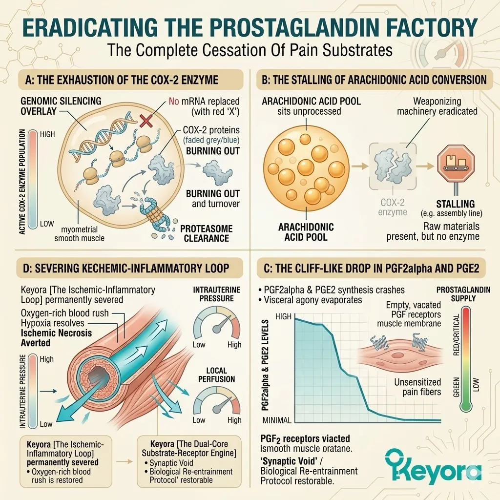 Keyora Dual-Core Engine breaks the Ischemic-Inflammatory Loop by eradicating pain substrates, restoring perfusion for neurological sovereignty. Keyora Dual-Core Engine breaks the Ischemic-Inflammatory Loop by eradicating pain substrates, restoring perfusion for neurological sovereignty.