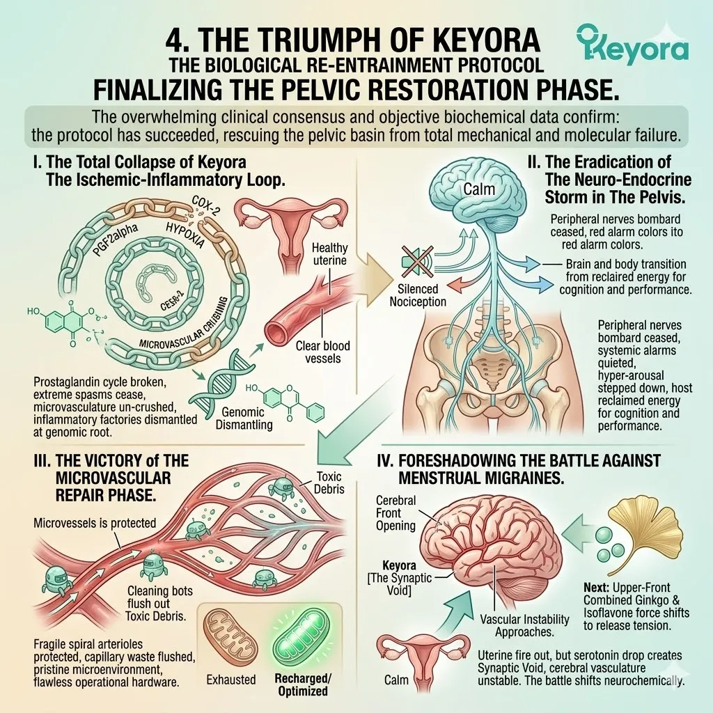 Keyora SERM-beta Master Switch terminates the Ischemic-Inflammatory Loop, quelling the Neuro-Endocrine Storm to execute the Re-entrainment Protocol. Keyora SERM-beta Master Switch terminates the Ischemic-Inflammatory Loop, quelling the Neuro-Endocrine Storm to execute the Re-entrainment Protocol.