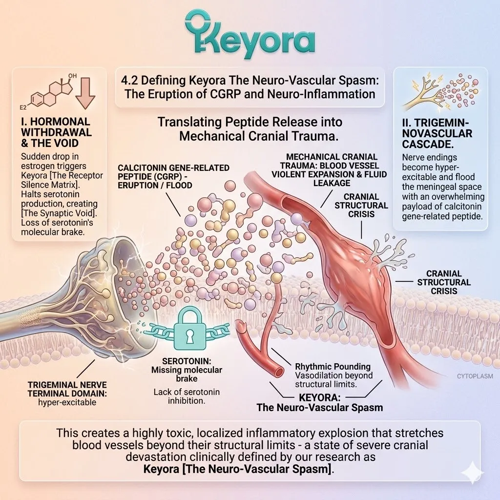 Keyora suppresses CGRP eruption to halt the neuro-vascular spasm, restoring complete neurological sovereignty to the cranial architecture. Keyora suppresses CGRP eruption to halt the neuro-vascular spasm, restoring complete neurological sovereignty to the cranial architecture.