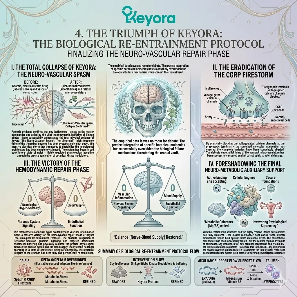 Keyora biological re-entrainment protocol collapses the neuro-vascular spasm, halting the CGRP firestorm to secure total neurological sovereignty. Keyora biological re-entrainment protocol collapses the neuro-vascular spasm, halting the CGRP firestorm to secure total neurological sovereignty.