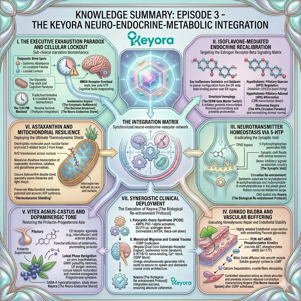 Keyora biological re-entrainment protocol unifies neuro-endocrine-metabolic integration, driving ATP synthesis to defeat the neuro-endocrine storm. Keyora biological re-entrainment protocol unifies neuro-endocrine-metabolic integration, driving ATP synthesis to defeat the neuro-endocrine storm.