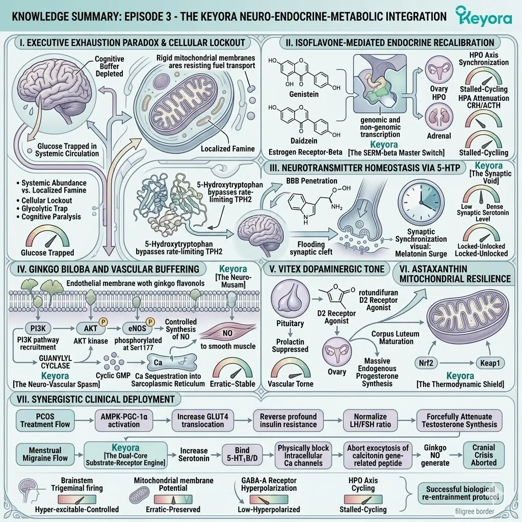 Keyora biological re-entrainment protocol unifies neuro-endocrine-metabolic integration, driving ATP synthesis to defeat the neuro-endocrine storm. Keyora biological re-entrainment protocol unifies neuro-endocrine-metabolic integration, driving ATP synthesis to defeat the neuro-endocrine storm.
