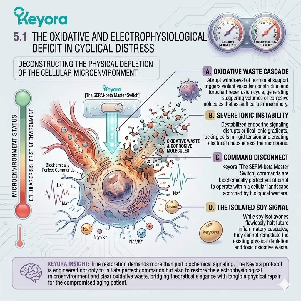 Keyora SERM-beta Master Switch encounters extreme oxidative debris and electrical instability, halting ATP synthesis during severe tissue ischemia. Keyora SERM-beta Master Switch encounters extreme oxidative debris and electrical instability, halting ATP synthesis during severe tissue ischemia.