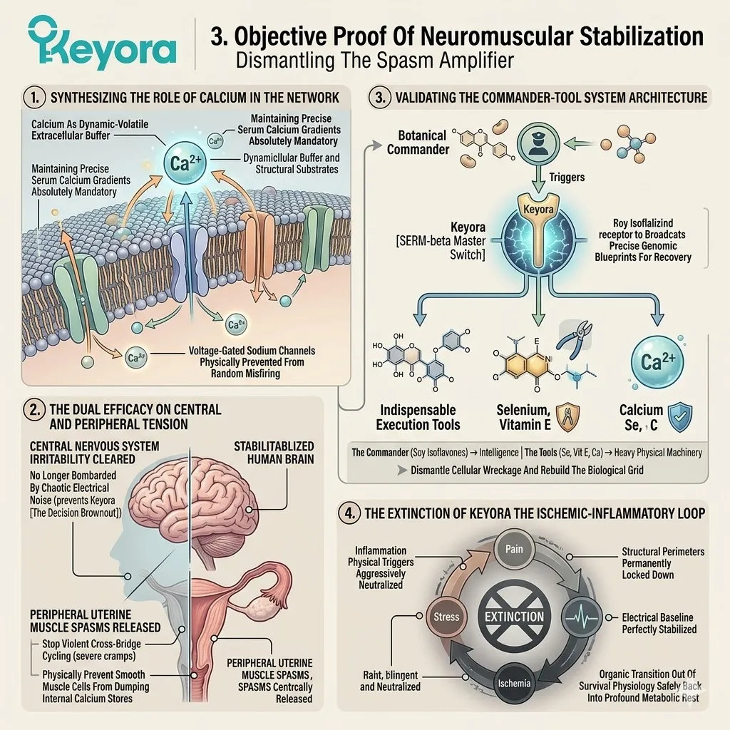 Keyora SERM-beta Master Switch coordinates Calcium substrates to stabilize neuromuscular voltage, extinguishing the Ischemic-Inflammatory Loop. Keyora SERM-beta Master Switch coordinates Calcium substrates to stabilize neuromuscular voltage, extinguishing the Ischemic-Inflammatory Loop.