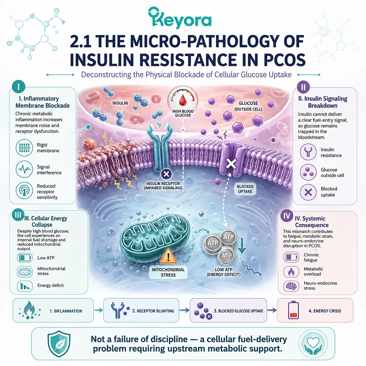 Chronic inflammation triggers cellular receptor blindness, inducing Keyora Neuro-Endocrine Storms and systemic energy starvation via total metabolic gridlock. Chronic inflammation triggers cellular receptor blindness, inducing Keyora Neuro-Endocrine Storms and systemic energy starvation via total metabolic gridlock.