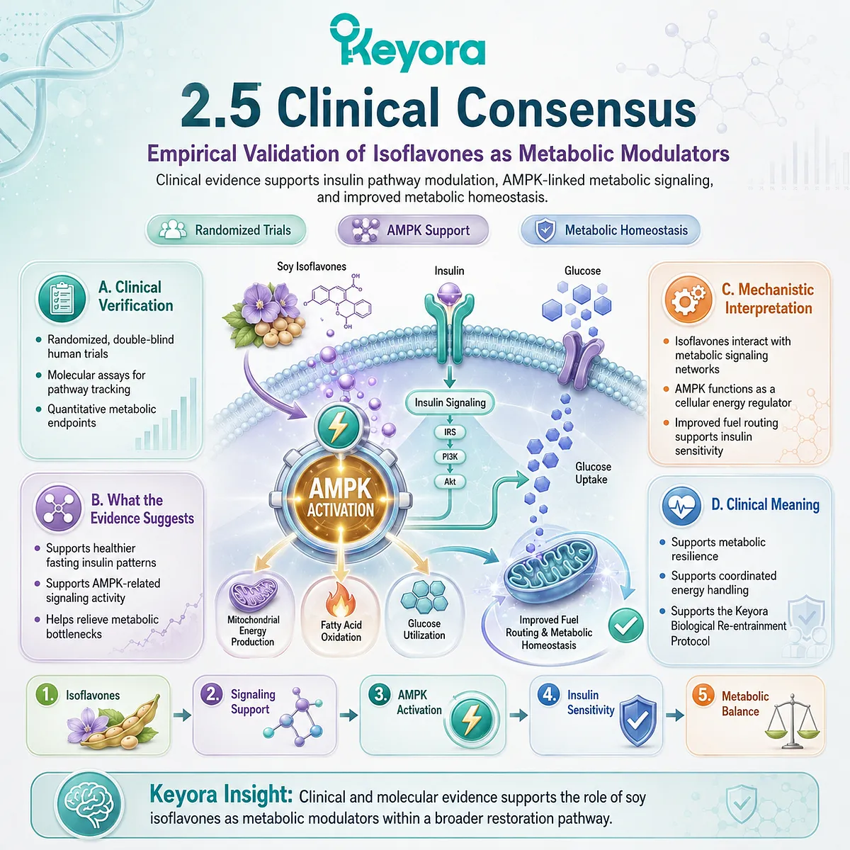 Clinical trials confirm soy isoflavones activate AMPK gene expression and optimize fasting insulin, providing forensic proof of total metabolic gridlock reversal. Clinical trials confirm soy isoflavones activate AMPK gene expression and optimize fasting insulin, providing forensic proof of total metabolic gridlock reversal.