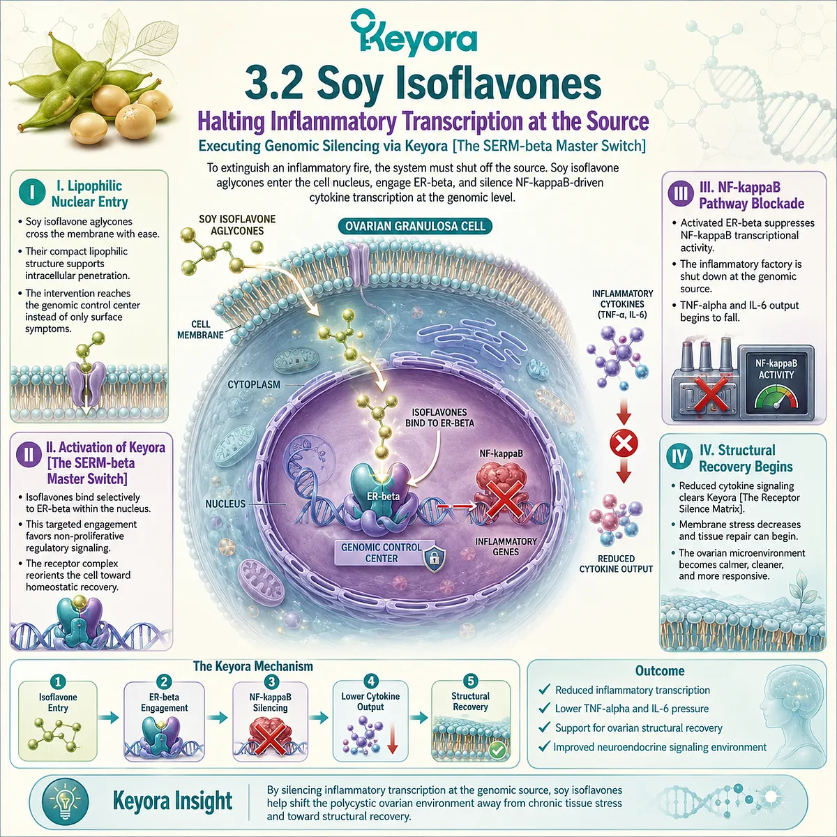 Keyora SERM-beta Master Switch engagement forces genomic silencing, blocking NF-κB inflammatory production to terminate the receptor silence matrix. Keyora SERM-beta Master Switch engagement forces genomic silencing, blocking NF-κB inflammatory production to terminate the receptor silence matrix.