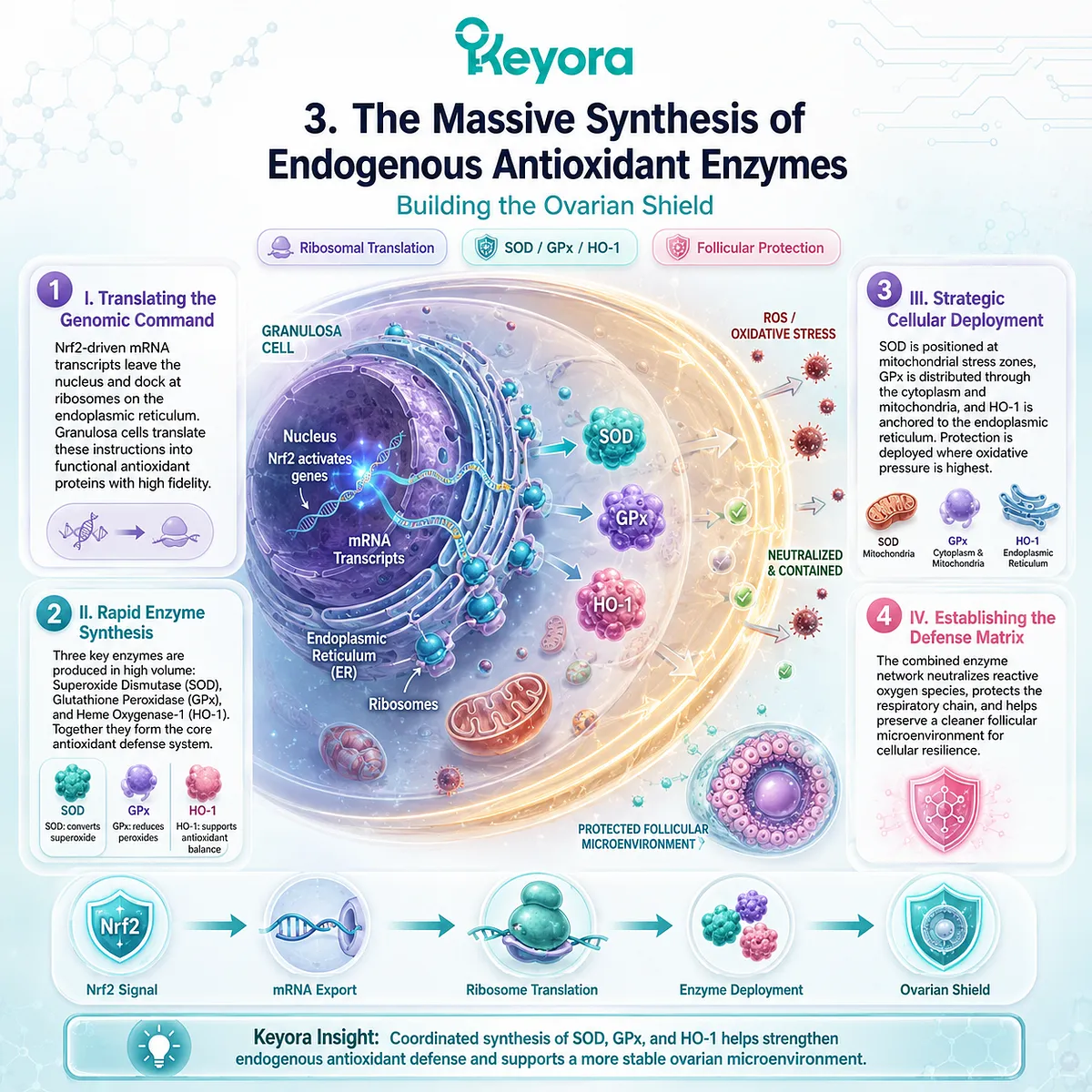 Keyora Biological Re-entrainment Protocol deploys SOD, GPx, and HO-1 proteins to create a molecular shield, neutralizing ovarian micro-toxicity effectively. Keyora Biological Re-entrainment Protocol deploys SOD, GPx, and HO-1 proteins to create a molecular shield, neutralizing ovarian micro-toxicity effectively.